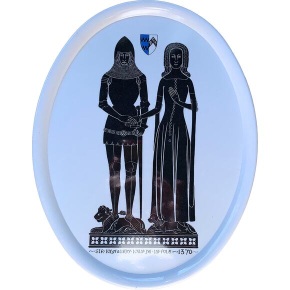 Rare Vintage Sir John/Lady Joan DE LA POLE Royal Family Melamine Serving Plate - Picture 3 of 8